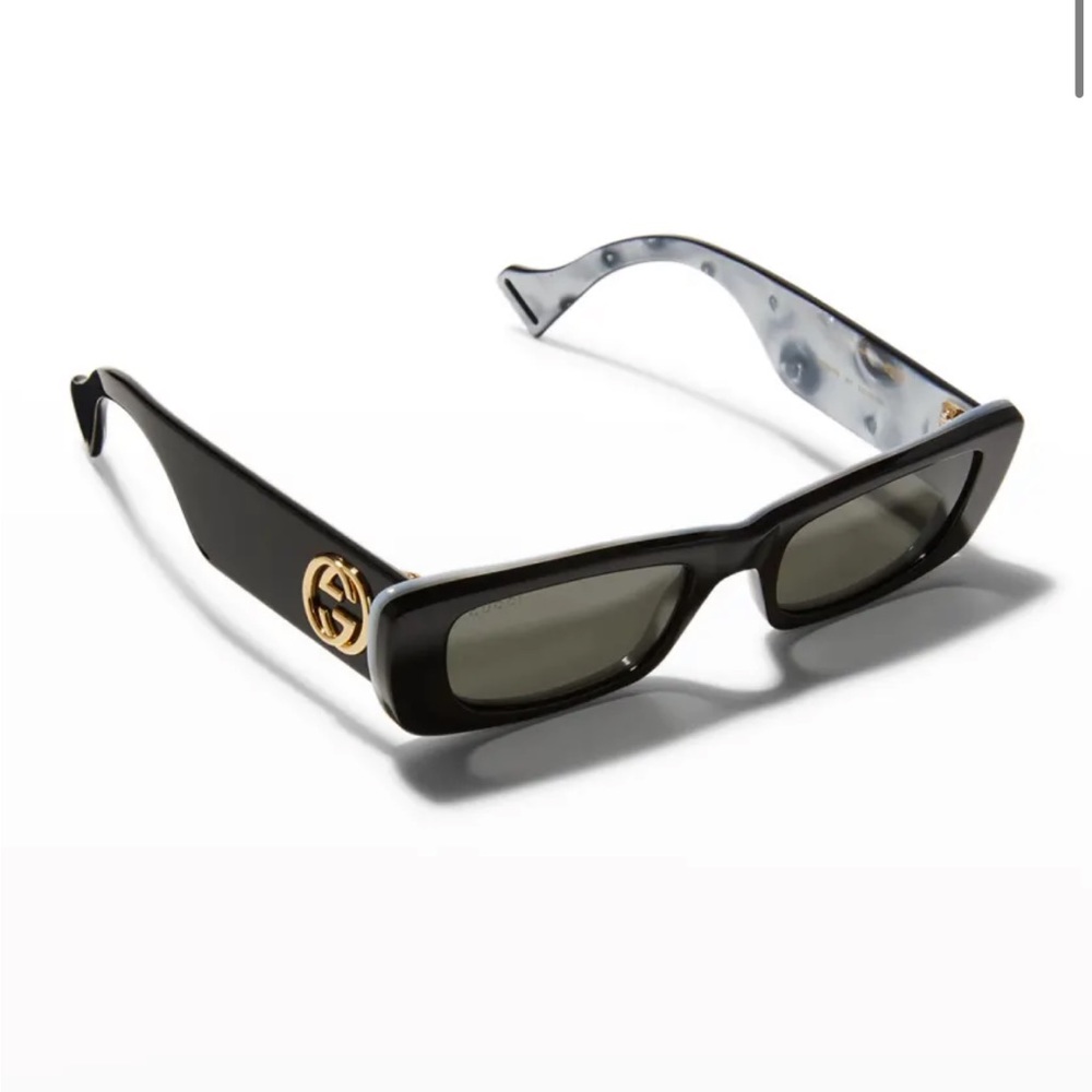 Gucci Black and Gold Women's Sunglasses